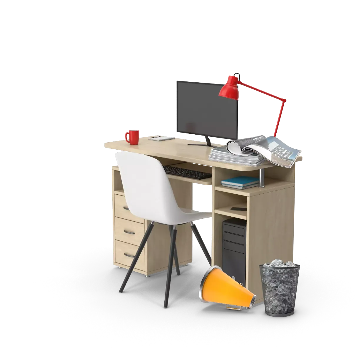 A messy desk as Digital PR guide header image