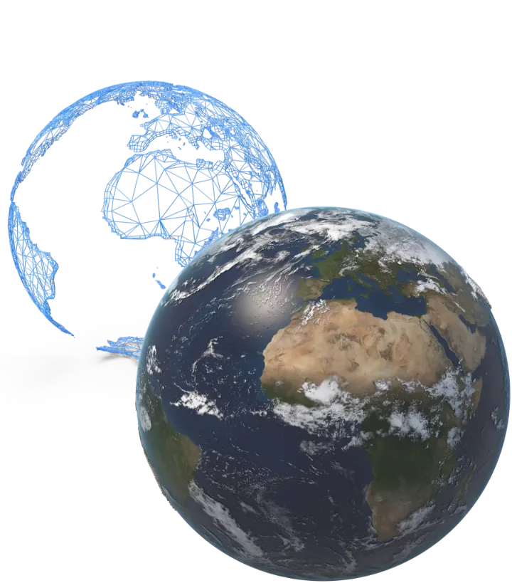 The Earth and its digital version as the Digital Twin quickcard header image