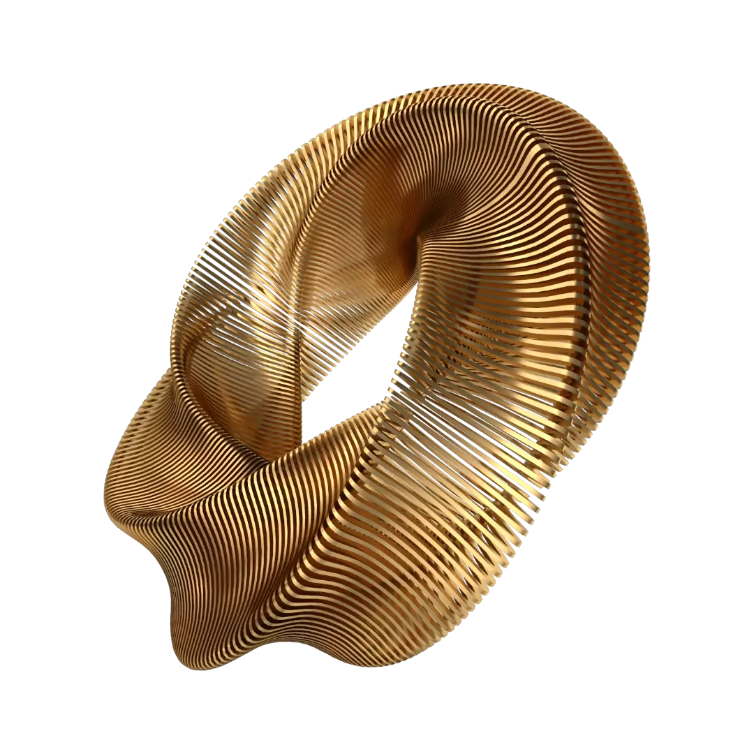 A golden Möbius strip as the Design Thinking quickcard header image