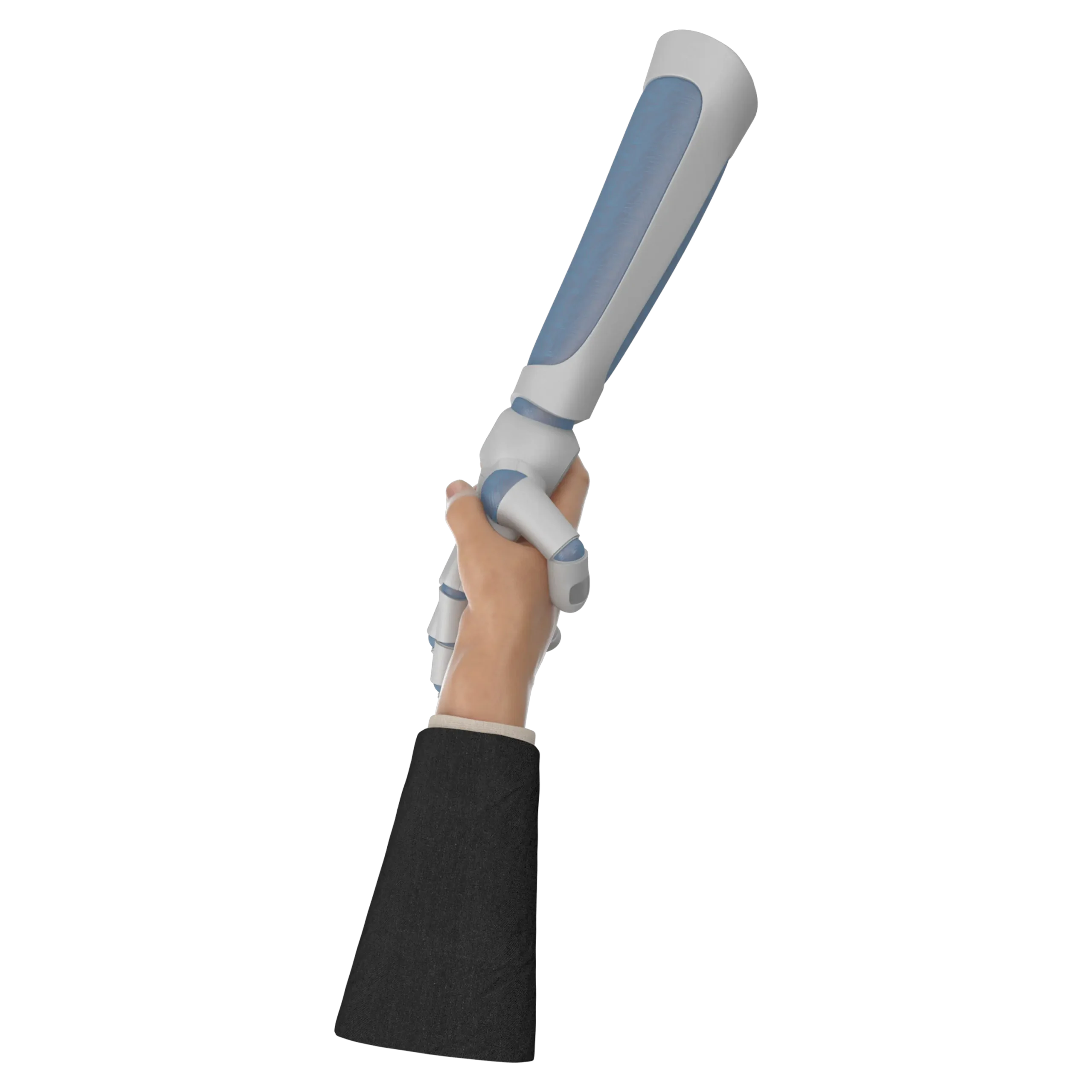A human hand holding a robotic hand as the Digital Collaboration Tools Canvas Header Image