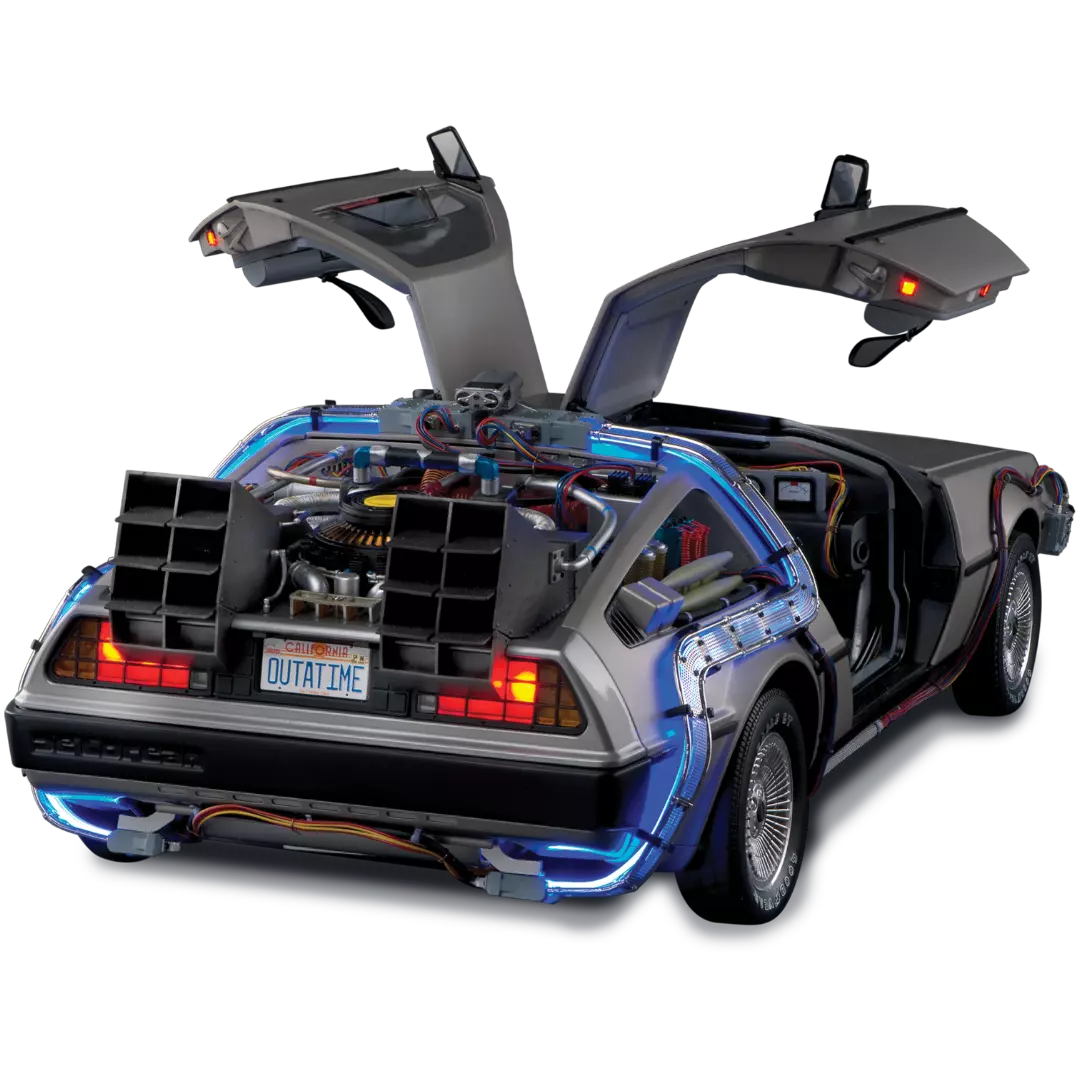 Back to the Future's DeLorean as the Siemens case study header image